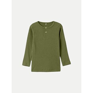 Radprix Boys Solid Pure Cotton T Shirt (Green, Pack Of 1)