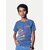 Radprix Boys Printed Pure Cotton T Shirt (Blue, Pack Of 1)