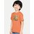 Radprix Boys Printed Pure Cotton T Shirt (Orange, Pack Of 1)