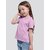 Radprix Girls Solid Pure Cotton T Shirt (Purple, Pack Of 1)