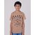 Radprix Boys Typography, Graphic Print Pure Cotton T Shirt (Brown, Pack Of 1)