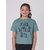 Radprix Girls Typography, Printed Pure Cotton T Shirt (Green, Pack Of 1)
