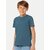 Radprix Boys Solid Pure Cotton T Shirt (Blue, Pack Of 1)
