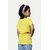 Radprix Girls Typography, Printed Pure Cotton T Shirt (Yellow, Pack Of 1)