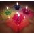 UnV 3D Reflecting Multicolour Diya with bati (Pack of 16)