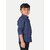Radprix Boys Solid Casual Dark Blue Shirt