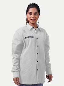 Radprix Women Solid Casual White Shirt