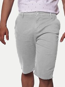 Radprix Solid Men Grey Casual Shorts