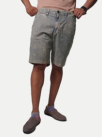 Radprix Solid Men Grey Casual Shorts