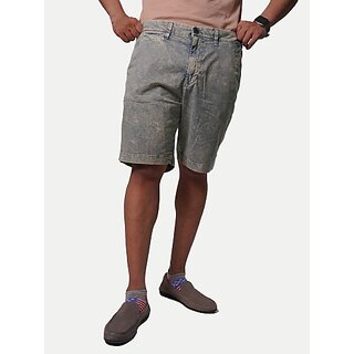 Radprix Solid Men Grey Casual Shorts