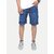 Radprix Self Design Men Denim Blue Denim Shorts