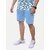 Radprix Solid Men Denim Light Blue Denim Shorts