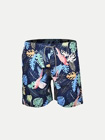 Radprix Printed Men Blue Casual Shorts