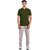 Radprix Solid Men Polo Neck Green T-Shirt