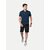 Radprix Solid Men Polo Neck Navy Blue T-Shirt
