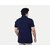 Radprix Solid Men Polo Neck Navy Blue T-Shirt