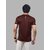 Rad Prix Mens Maroon Solid Polyester Round Neck T-Shirt