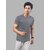 Rad Prix Mens Grey Solid Polyester Round Neck T-Shirt