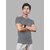 Rad Prix Mens Grey Solid Polyester Round Neck T-Shirt