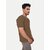 Radprix Solid Men V Neck Brown T-Shirt