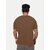 Radprix Solid Men V Neck Brown T-Shirt