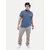 Radprix Striped Men Polo Neck Blue T-Shirt