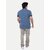 Radprix Striped Men Polo Neck Blue T-Shirt
