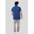 Radprix Solid Men Polo Neck Navy Blue T-Shirt