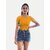 Radprix Casual Striped Women Yellow Top