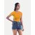 Radprix Casual Striped Women Yellow Top