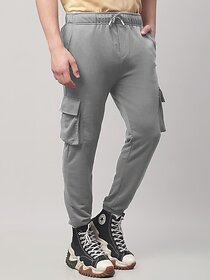 Radprix Solid Men Grey Track Pants