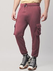 Radprix Solid Men Red Track Pants