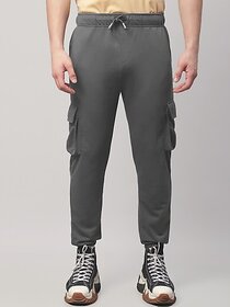 Radprix Solid Men Grey Track Pants
