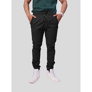 Radprix Solid Men Black Track Pants