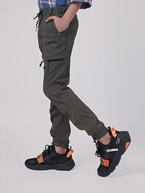 Radprix Regular Fit Boys Dark Green Trousers