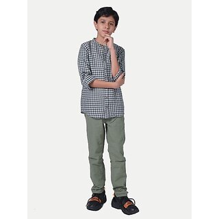 Radrix Regular Fit Boys Green Trousers