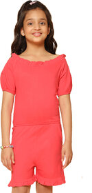 Kids Cave Solid Girls Jumpsuit