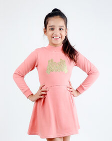 Kids Cave Full Sleeve Self Design Girls Jacket