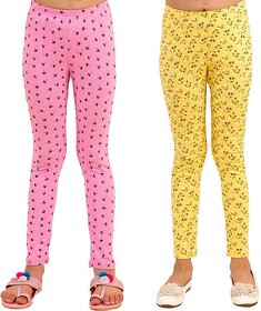 Kids Cave Legging For Girls (Multicolor Pack of 2)
