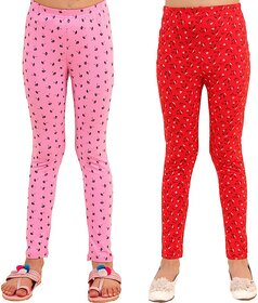Kids Cave Legging For Girls (Multicolor Pack of 2)