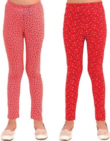 Kids Cave Legging For Girls (Multicolor Pack of 2)