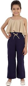 Kids Cave Solid Girls Jumpsuit
