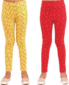Kids Cave Legging For Girls (Multicolor Pack of 2)