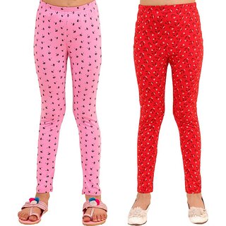 Kids Cave Legging For Girls (Multicolor Pack of 2)
