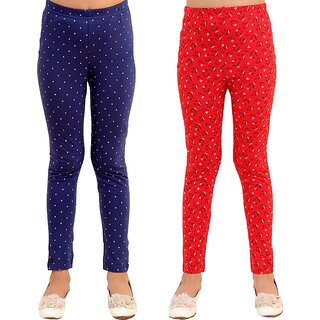 Kids Cave Legging For Girls (Multicolor Pack of 2)