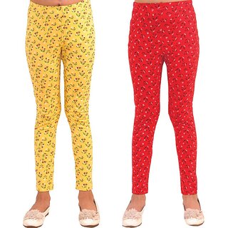 Kids Cave Legging For Girls (Multicolor Pack of 2)