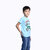 Kid Kupboard Cotton Boys T-Shirt, Light Blue, Half-Sleeves, Crew Neck, 8-9 Years KIDS5516