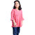 Kid Kupboard Cotton Girls Top, Pink, Full-Sleeves, V Neck, 8-9 Years KIDS5522