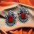 Blythe DIVA Oxidised Silver Double Elephant Stud Earrings with Pearls, Kundan and Monalisa Stone