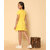 Kids Cave Indi Girls Mini/Short Casual Dress (Yellow, Half Sleeve)